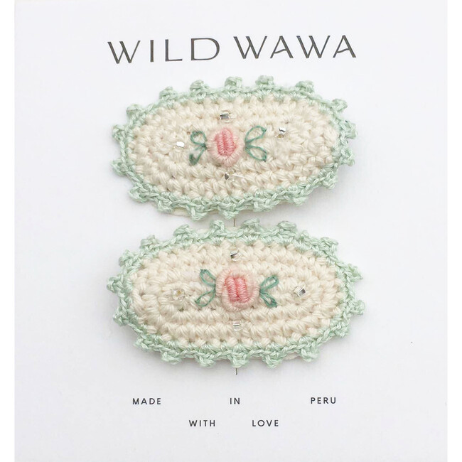 Scallop Crochet Clip Set, English Garden