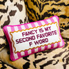Fancy Needlepoint Pillow, White, Pink - Decorative Pillows - 2