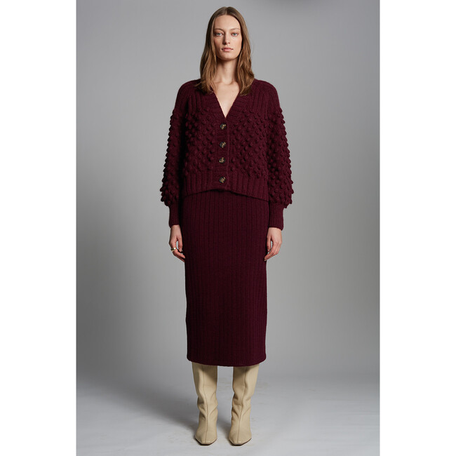 Sage Cardi, Merlot - Cardigans - 4