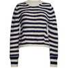 Ava Stripe Sweater, Ivory/Navy Stripe - Sweaters - 1 - thumbnail
