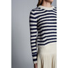 Ava Stripe Sweater, Ivory/Navy Stripe - Sweaters - 4