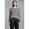 Ava Stripe Sweater, Ivory/Navy Stripe - Sweaters - 7