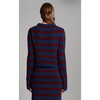 Ava Stripe Sweater, Navy/Merlot Stripe - Sweaters - 3