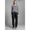 Ava Stripe Sweater, Ivory/Navy Stripe - Sweaters - 9
