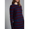 Ava Stripe Sweater, Navy/Merlot Stripe - Sweaters - 4