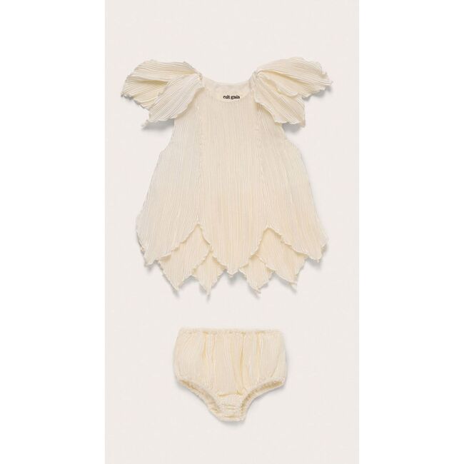Baby Petal Dress & Bloomer, Off White
