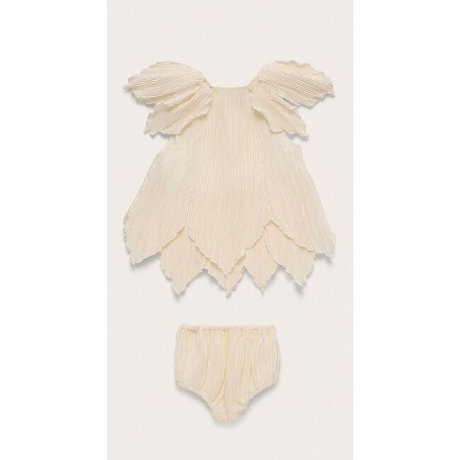 Baby Petal Dress & Bloomer, Off White - Dresses - 6
