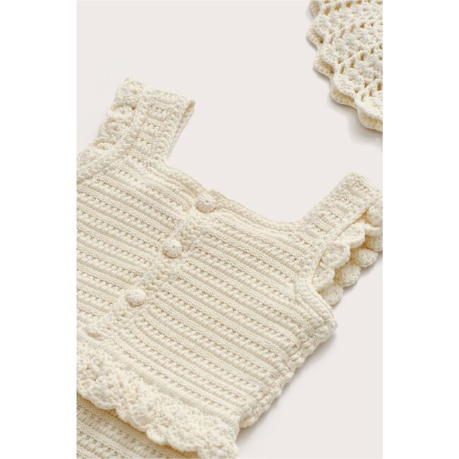Baby Catalina Jumpsuit Set, Off White - Rompers - 3