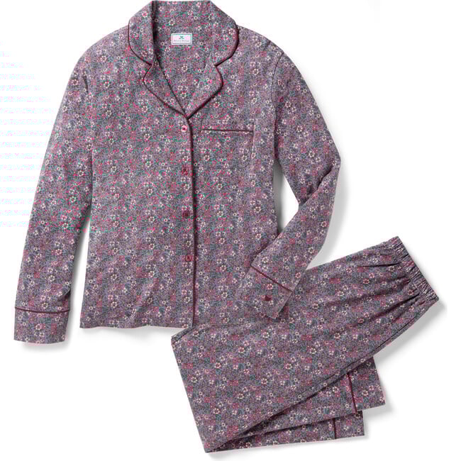 Women's Pima Cotton Pajama Set, Fleurs de Saison - Pajamas - 1