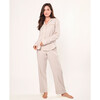 Women's Pajama Set, Camel Gingham - Pajamas - 2