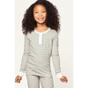 Snug Fit Pajama Set, Sage Stripe - Pajamas - 3
