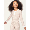 Snug Fit Pajama Set, Camel Stripe - Pajamas - 3