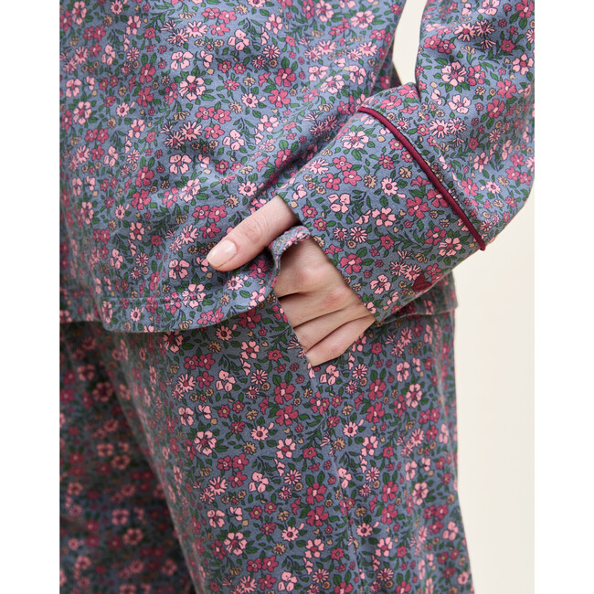 Women's Pima Cotton Pajama Set, Fleurs de Saison - Pajamas - 6