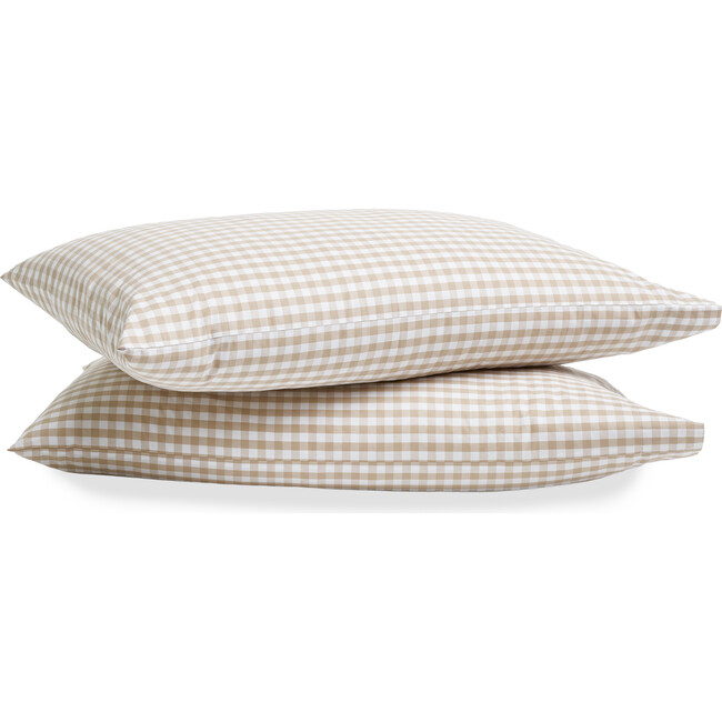 Pillowcase Set of 2, Camel Gingham