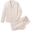 Men's Pajama Set, Camel Gingham - Pajamas - 1 - thumbnail