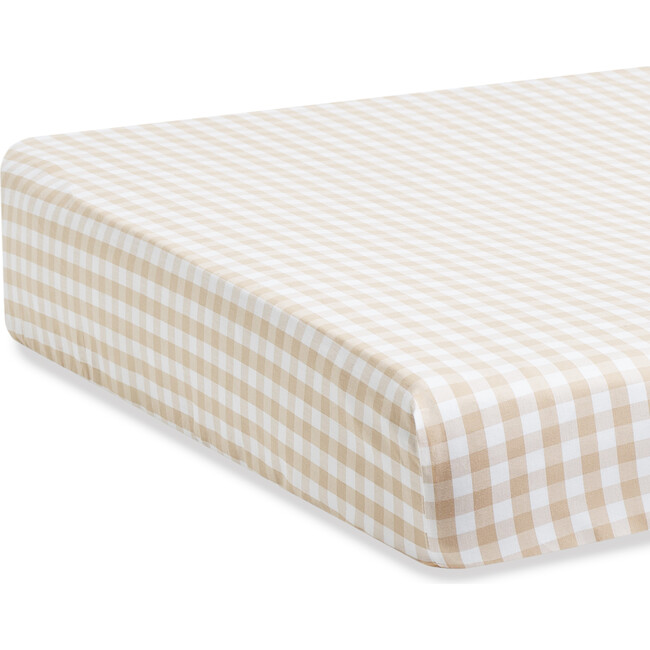 Crib Sheet, Camel Gingham