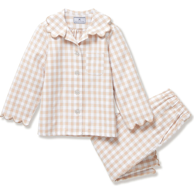Colette Pajama Set, Camel Gingham