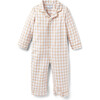 Classic Romper, Camel Gingham - Rompers - 1 - thumbnail