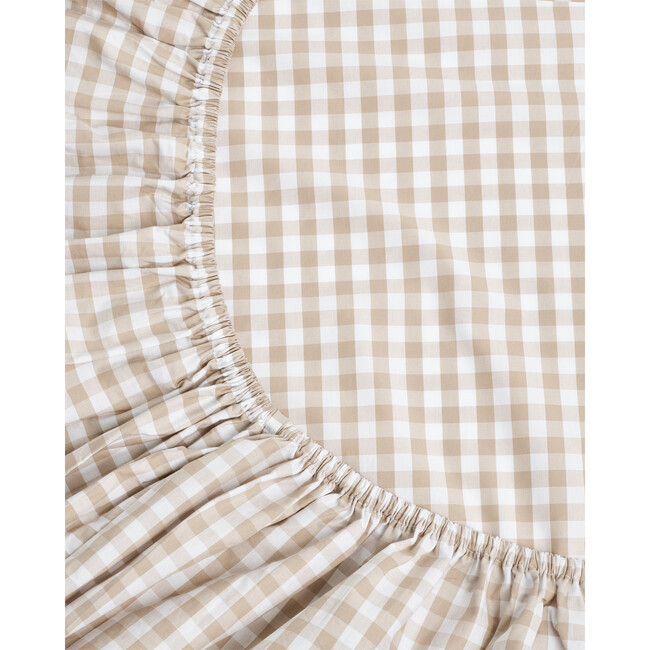 Crib Sheet, Camel Gingham - Crib Sheets - 2