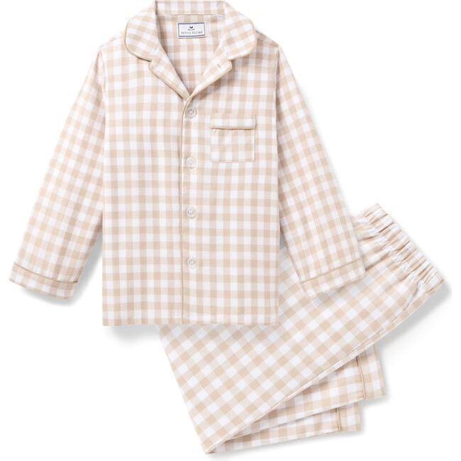 Classic Pajama Set, Camel Gingham