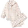 Classic Pajama Set, Camel Gingham - Pajamas - 1 - thumbnail