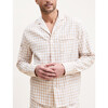 Men's Pajama Set, Camel Gingham - Pajamas - 3