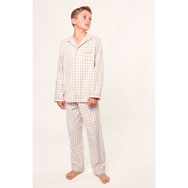 Classic Pajama Set, Camel Gingham
