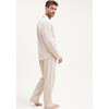 Men's Pajama Set, Camel Gingham - Pajamas - 4