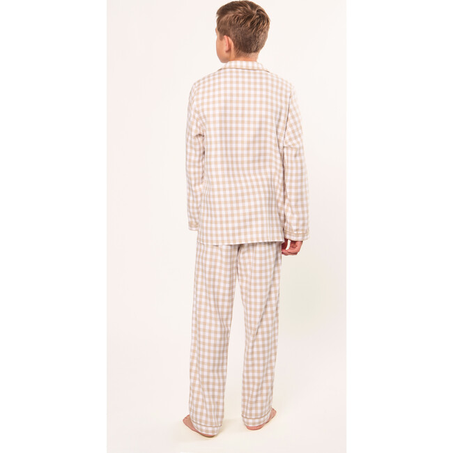 Classic Pajama Set, Camel Gingham - Pajamas - 5