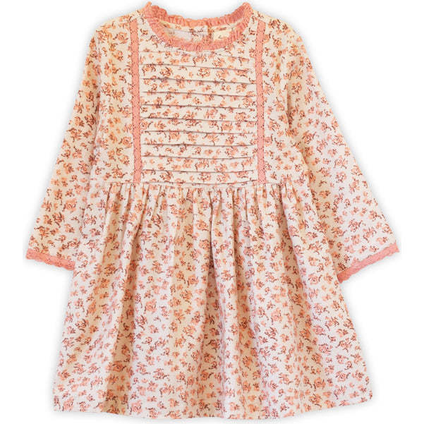 Toddler Lulu Dress with Lace Trim | Pink Heather