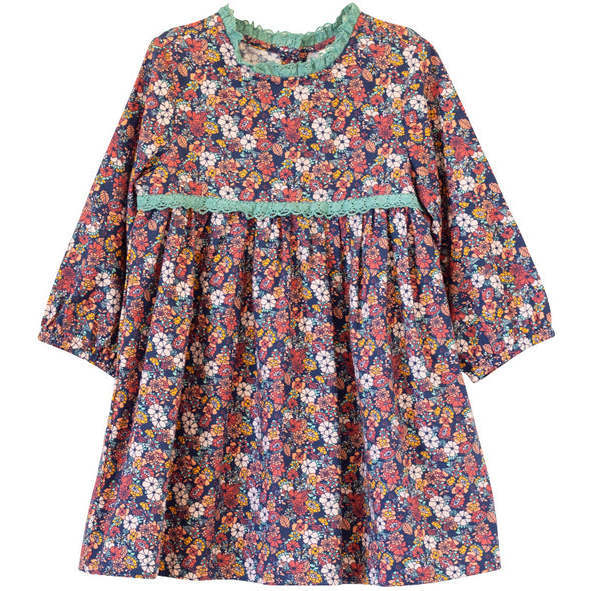Toddler Priya Dress with Lace Trim | Garden Confetti