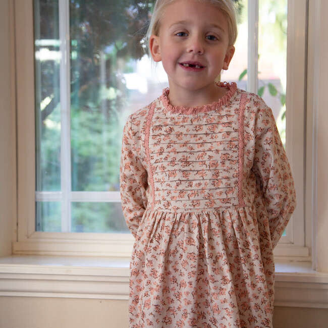 Toddler Lulu Dress with Lace Trim | Pink Heather - Dresses - 3