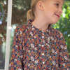 Girls Long Sleeves Dress with Front Ruffle | Garden Confetti - Dresses - 2