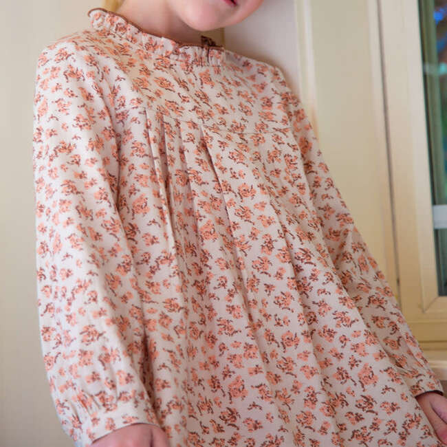 Girls Myrtle Pleated Dress | Pink Heather - Dresses - 4