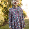 Girls Long Sleeves Dress with Front Ruffle | Garden Confetti - Dresses - 6