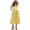 The Genevive Silk Dress, Yellow - Dresses - 1 - thumbnail