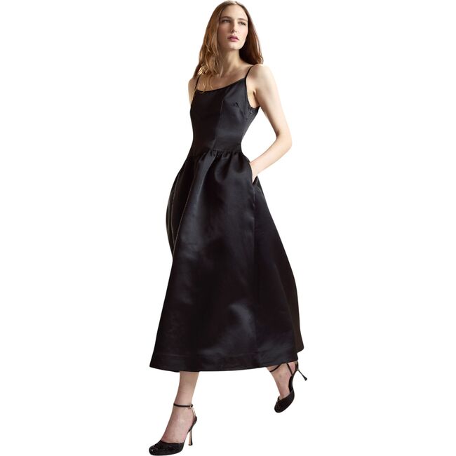 The Genevive Silk Dress, Black