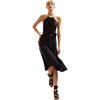 Talita Silk Wrap Dress, Black - Dresses - 1 - thumbnail