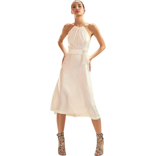 Talita Silk Wrap Dress, White