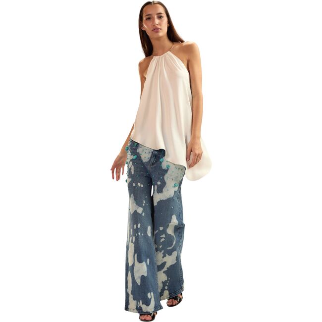 Talita Silk Blouse, White - Blouses - 2