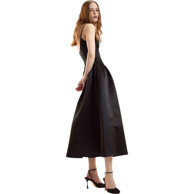 The Genevive Silk Dress, Black - Dresses - 2