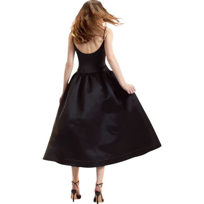 The Genevive Silk Dress, Black - Dresses - 3