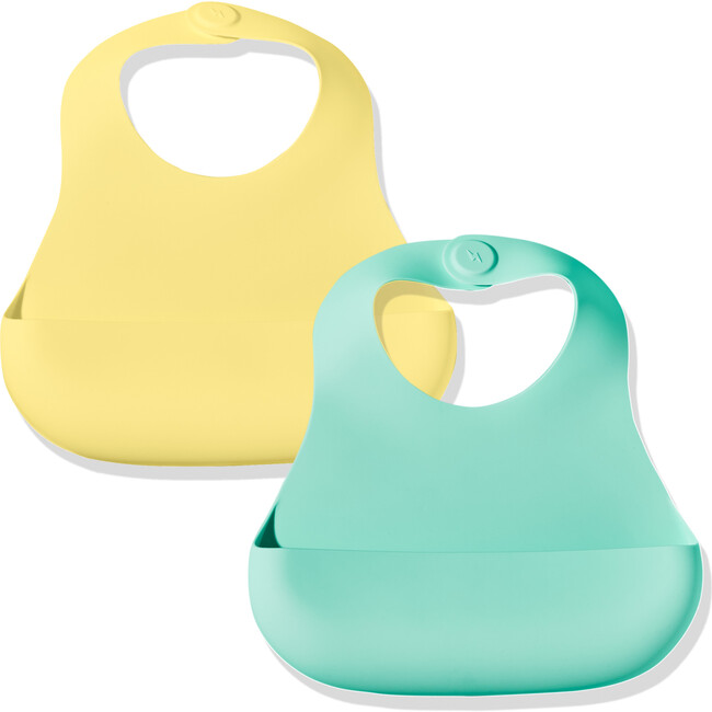 Magnetic Silicone Bib 2-Pack, Banana Split & Kiwi Bliss
