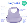 Magnetic Silicone Bib, Grape Crush - Bibs - 3