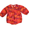 Baby Bubble, Red Floral - Rompers - 3