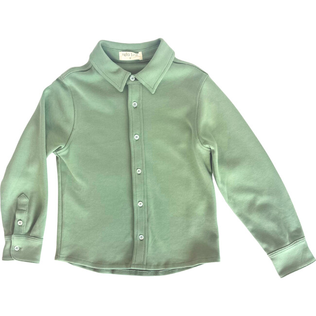 Boys' Knit Button Down, Green
