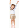 Ruffle Skirt, Gold Metallic - Skirts - 4