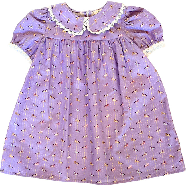Lace Trim Dress, Purple Carousel