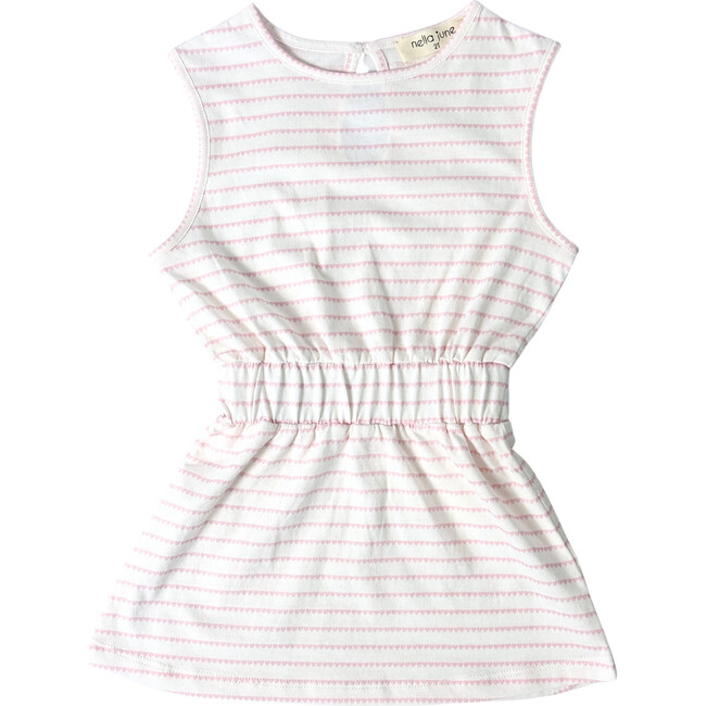 Tennis Dress, Pink Heart Stripe