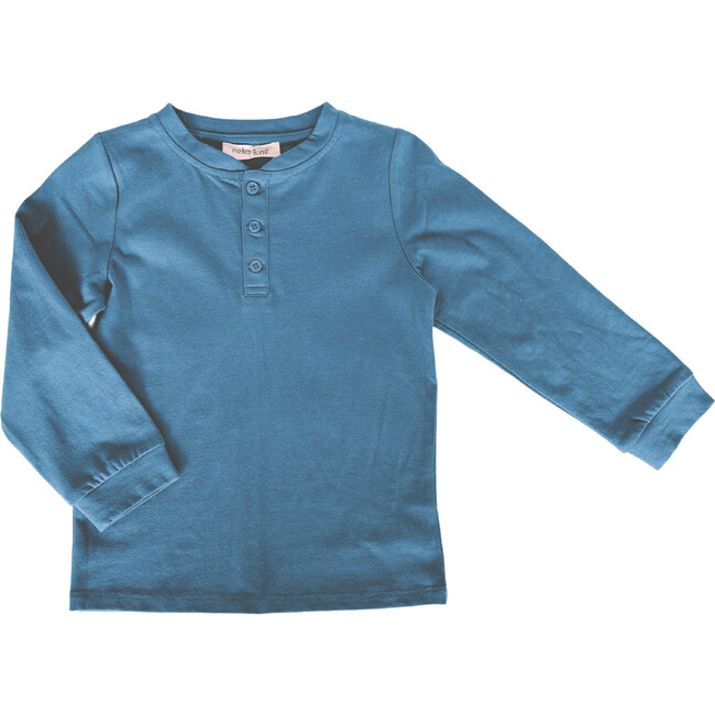 Boys' Long Sleeve Henley, Blue